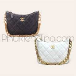 Túi Chanel 23A Hobo Bag Black White Lambskin